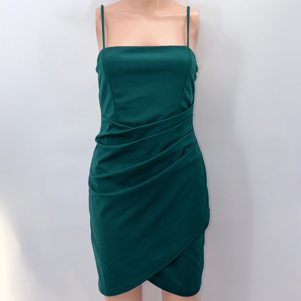 Windsor M Emerald Ruched Bodycon Mini Dress Cocktail Party Formal Clubwear